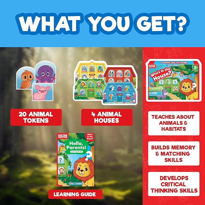 Doctor Jupiter Who's in The House Game | Toys for Ages 2-4 | Birthday Gift for 2 Year Old Boys and Girls | Toddler Toys for 2-3-4 Year Old | Learning & Education Toys