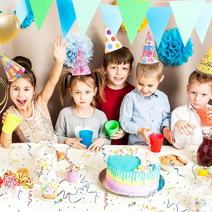 CANREVEL 12 PCS Party Hats for Adults, Party Headwear, Happy Birthday Hats, Birthday Party Decorations for Women Men