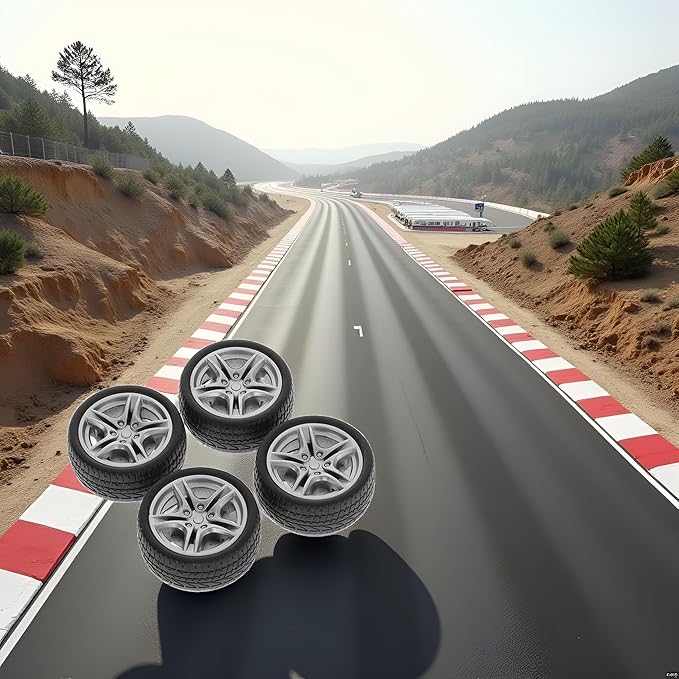 4Pcs Black Tires,48mm Simulation Rubber Wheel Tire Wheel Toy Model DIY RC Spare Parts Easy Installation Small in Size,Tire and Wheel Sets,Remote and App Controlled Vehicles and Parts,Wheels and Tires