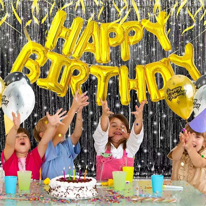3 Pack Shiny Black Backdrop Party Decorations Tinsel Curtain Party Backdrop Foil Fringe Birthday Decorations Photo Booth Streamer Black Theme Bachelorette Graduation Party Decorations