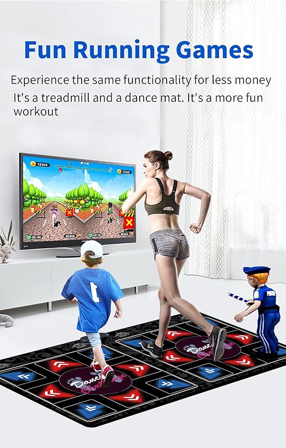 HDMI Musical Electronic Dance mat with a Camera,Including 1000 Games,81 Music Videos,a 64G Large Memory Card,650 Songs, for Single/Double Users, a Luxurious Gift for Girls and Boys