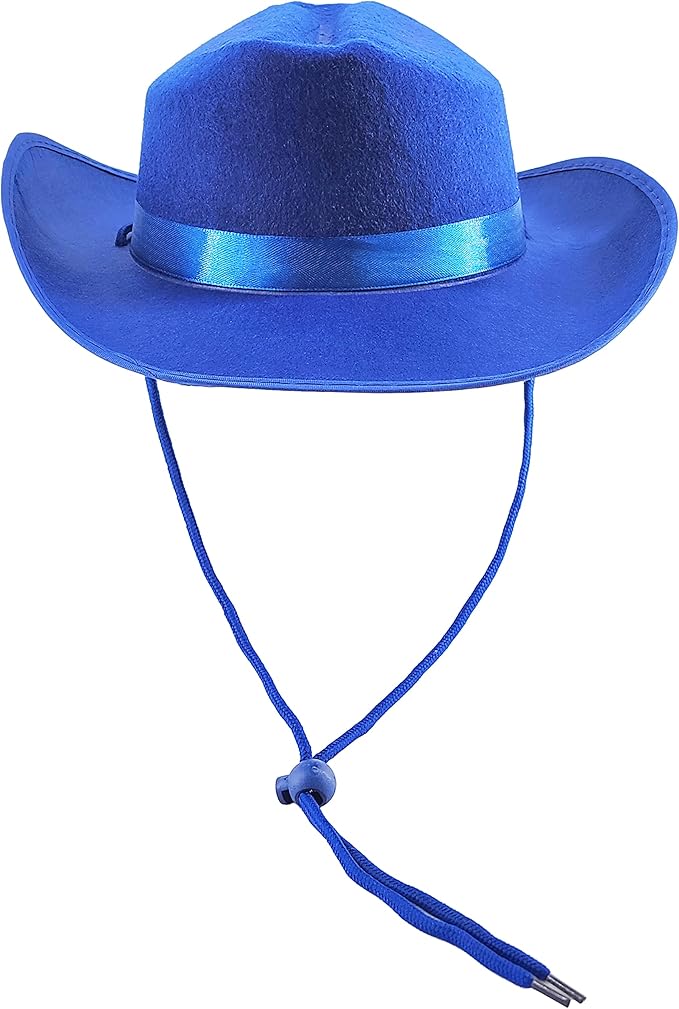 The Dreidel Company Cowboy Felt Western Hat, 22" Circumference Dress Up Costume Clothes for Kids, Pretend Play, Party Favors