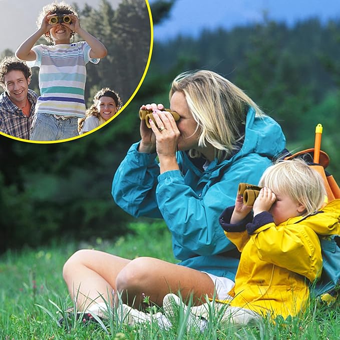 ESSENSON Binoculars for Kids Toys Gifts for Age 3-12 Years Old Boys Girls Kids Telescope Outdoor Toys for Sports and Outside Play Hiking, Bird Watching, Travel, Camping, Birthday Presents (Desert)