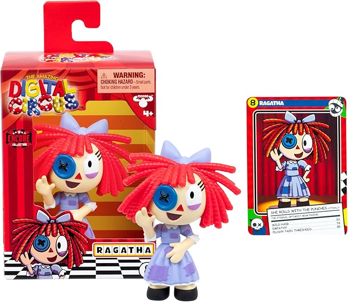Officially Licensed Ragatha Vinyl Figure, Quality 4"/10.1 CM Boxed Collectible Figure with Bouncy Hair and Collector Card, 7 Vinyl Figures to Collect in Encore Collection
