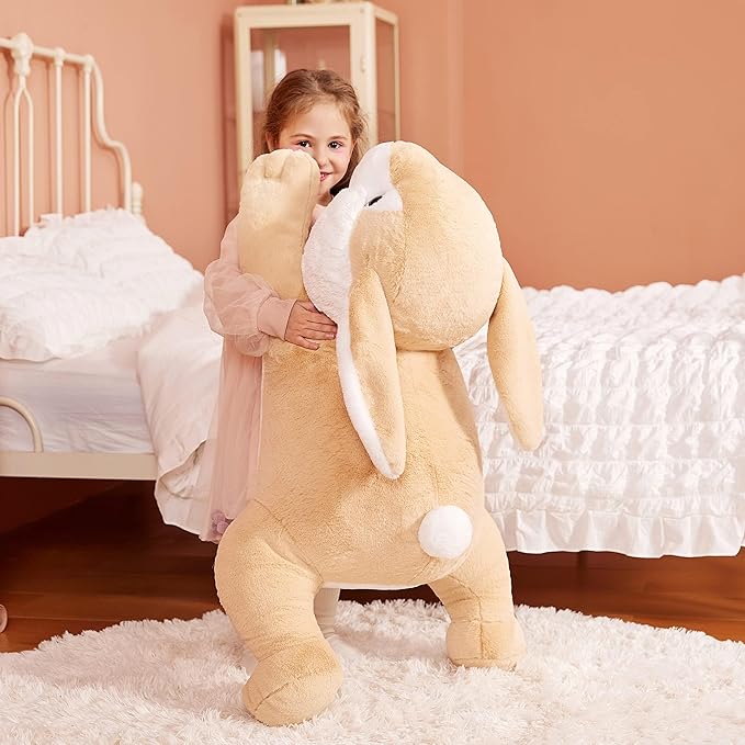 IKASA Giant Easter Rabbit Stuffed Animal Plush Toy, 30" Large Bunny Plushy Toys for Kids Girls Boys Children