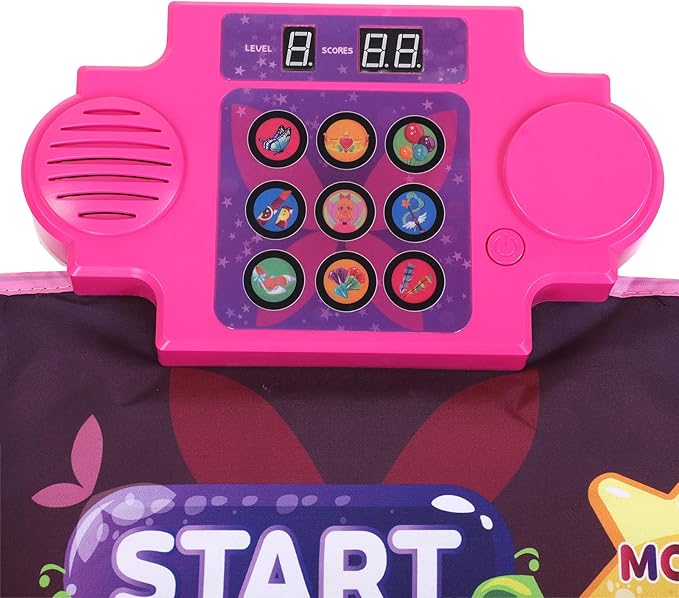 Dance Pad, Electronic Music Mat with LED Lights, Foldable Nonslip Playmat with 80 Sounds, Interactive Fun for Kids Ages 3 to 12 (Pink)