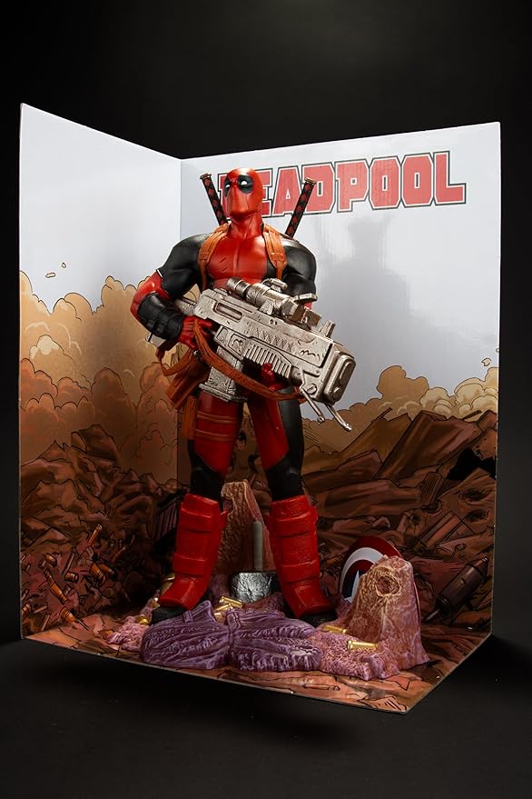 McFarlane Toys- Marvel Deadpool 1:6th Scale Collectible with Scene & Comic (Deadpool #1)