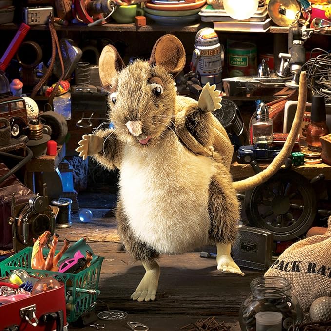 Folkmanis Pack Rat Hand Puppet, Brown, Beige, 1 EA