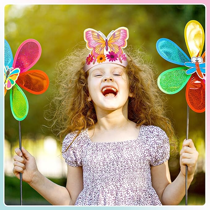 24 Pcs Party Hats for Kids Paper Headbands Crown for Boys Girls, Birthday Party Decoration Favors