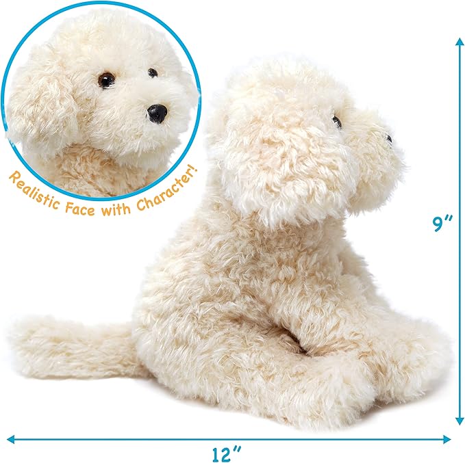 Luka The Labradoodle - 12 Inch Stuffed Animal Plush Poodle Dog