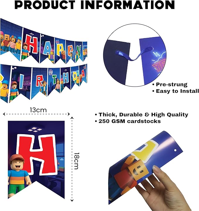 Video Game Birthday Decorations Happy Birthday Banner for Boys 10ft Pixel Backdrop Villager Gaming Birthday Party Decorations Video Game Backdrop for Kids Miner Boys Bdy Party Decorations