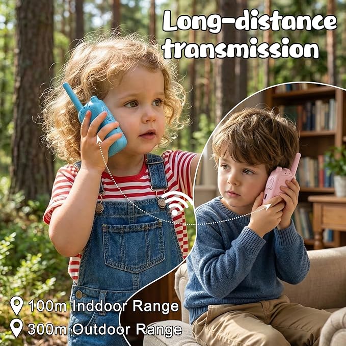 Video Walkie Talkies for Kids Rechargeable Kids Walkie-Talkie Children's Toys Suitable for Boys and Girls Aged 3-12, Birthday Gifts 2 Pack Easter Gifts