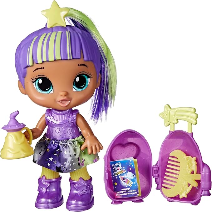 Baby Alive Star Besties Doll, Lovely Luna, 8-inch Space-Themed Doll for 3 Year Old Girls and Boys and Up, Accessories