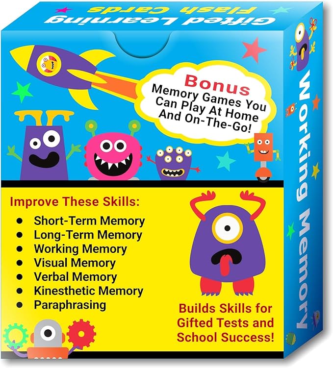 TestingMom.com Gifted Learning Flash Cards – Focus and Memory for Pre-K – Kindergarten – Gifted and Talented Educational Toy Practice for CogAT Test, Iowa Test, OLSAT, SCAT, WISC, WPPSI, AABL and more