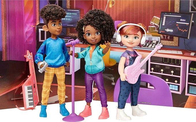 Mattel Karma's World Dolls & Accessories, 3-Pack Set Includes Karma, Winston & Switch Dolls, Plus Pet & Band Gear