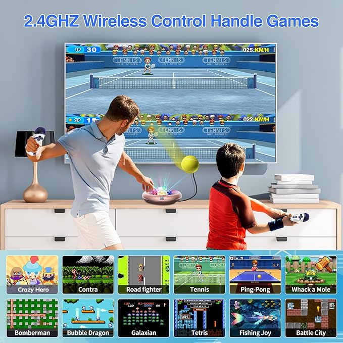 Dance Mat for Kids and Adults, Anti-Slip Wireless Electronic Dance Pad for TV, Wrinkle-Free, Soft & Cozy Playmat for Exercise & Games, Smart Camera & 2 Controllers, Gift idea（Classic Snowflake）