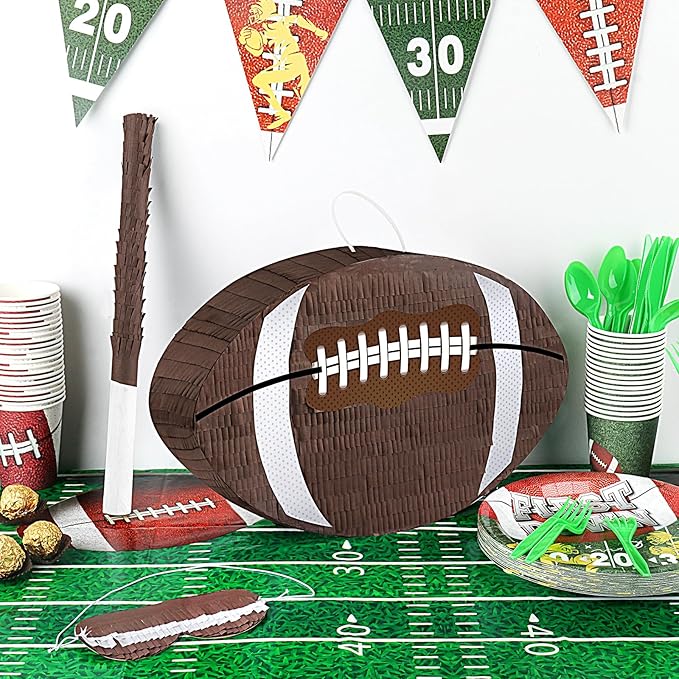 Football Pinata with Pinata Stick & Hanging Football Party Decorations Footballs Games for Footballs Sport Themed Birthday Party Supplies