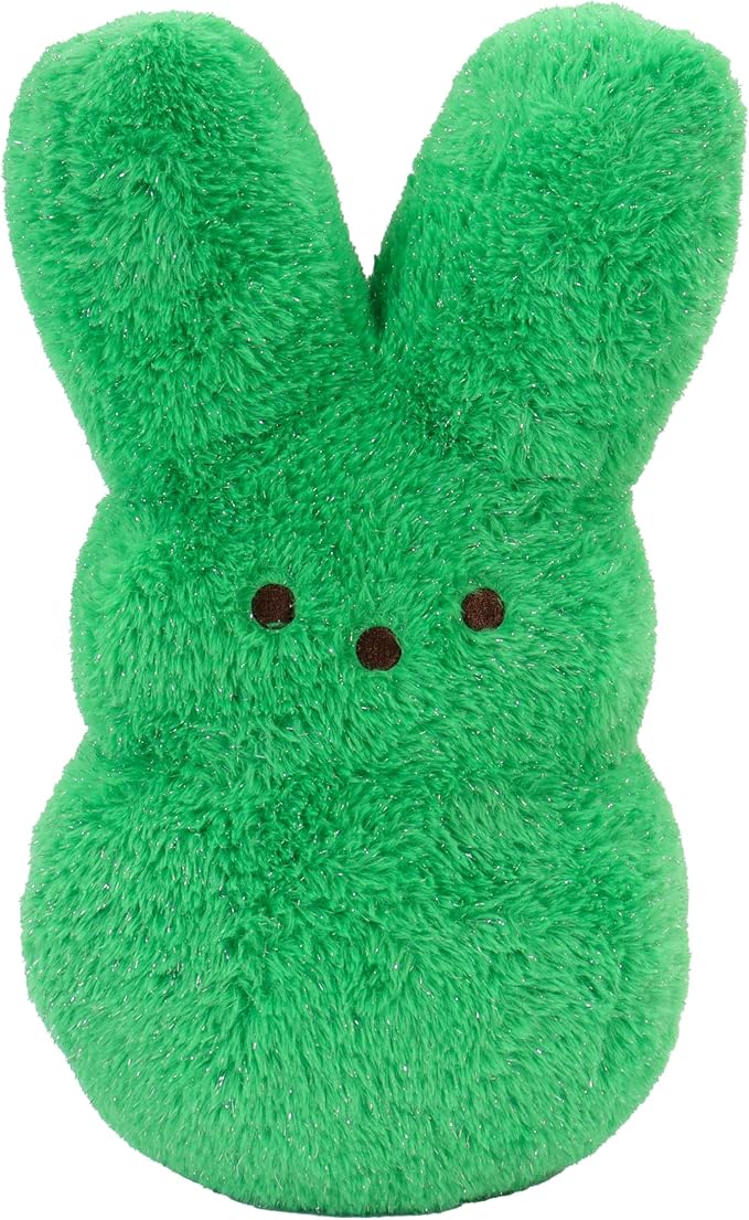 Animal Adventure | 15" Green Shaggy Bunny Peeps Plush | Easter Basket Stuffed Animals for Kids | Marshmallow Candy | Huggable Ultra Soft Plushie Stuffers Buddy Toy | Collectable Gifts | Aged 3+