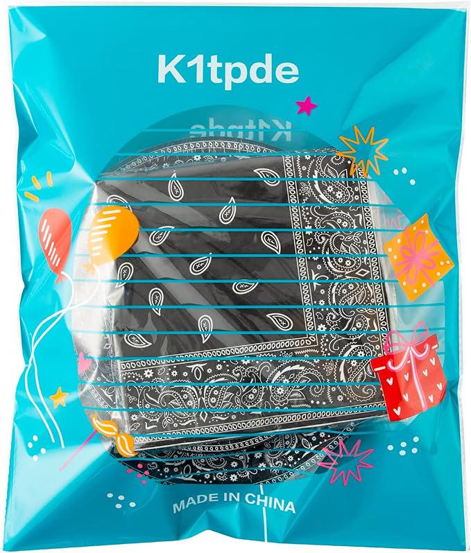 K1tpde 96PCS Cholo Bandana Party Tableware Set, Gangsta Theme Paper Plates, Western Cowboy Birthday Decorations Included Disposable Dinnerware Paper Napkins Forks, Cholo Bnadana Western Party Supplies