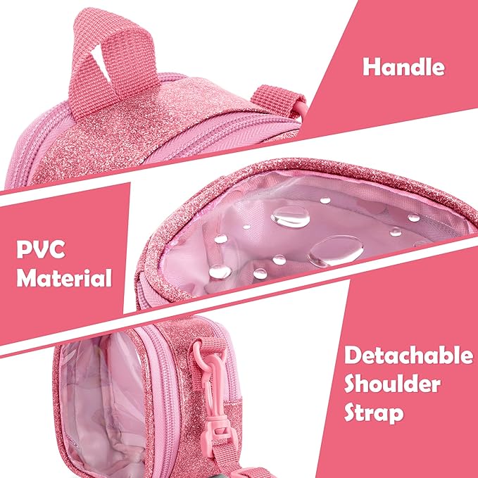 LoDrid Travel Carrying Case Compatible with Bitzee Interactive Toy Digital Pet, Storage Bag with Adjustable Shoulder Strap for Virtual Electronic Pets and Accessories, Pink, Bag Only