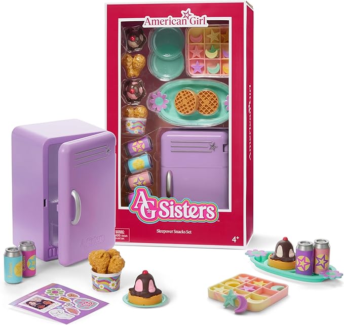 American Girl, AG Sisters Sleepover Snacks Set, Doll Playset, for 14.5-inch Dolls, 17 pcs, for Ages 4+