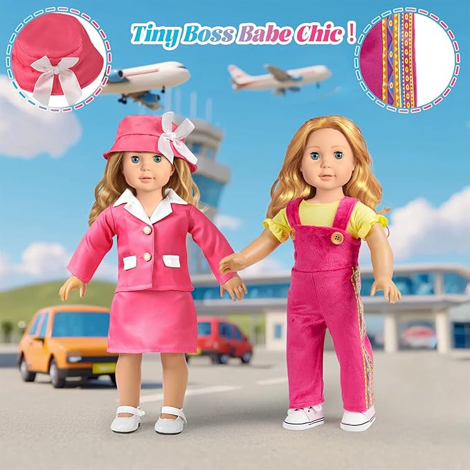 9 Sets American 18 Inch Doll Clothes and Accessories - Outfits Sets - Princess Fashion Bundle for Girl(No Doll)