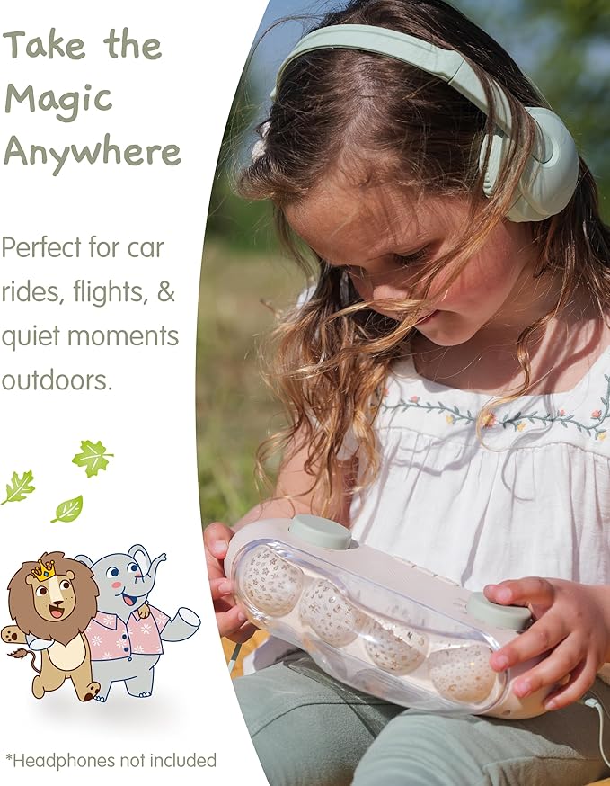 Cloudb Cloudbox Storytime Audio Story Books Toy Gift for Toddlers Kids Girls Boys | English/Spanish Voice Record Storyteller | 36 Stories, 8 Melodies, Star Projector Night Light White Noise Dreambox