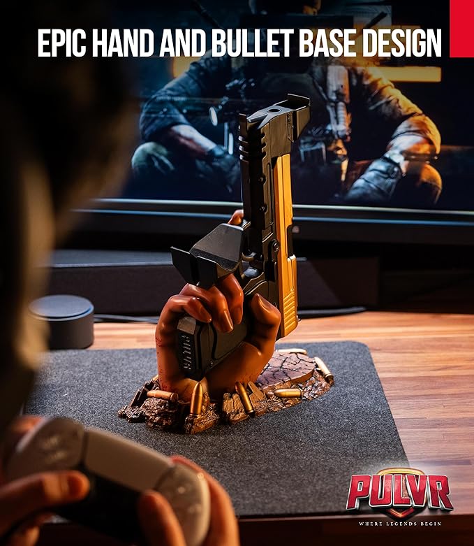 Exclusive Gaming Controller Holder & Headset stand figure for GTA VI and Call of Duty and Fortnite Gaming Room Decor | Staff Room accessories For PC PlayStation & Xbox | Shooter Decor | Present For Gamers Adults Kids Accessories