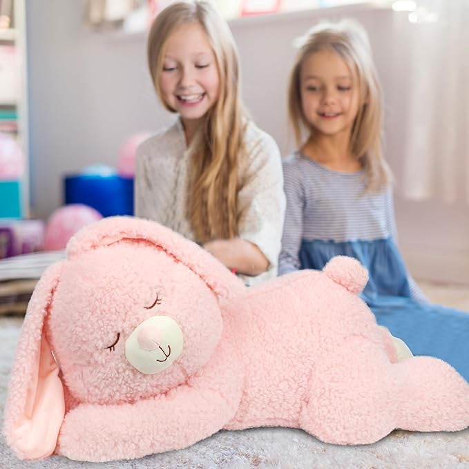 Large 31.5" Bunny Stuffed Animal, Giant Easter Plush Bunny, Jumbo Soft Rabbit Toy Birthday Party Gifts for Kids Girls Boys