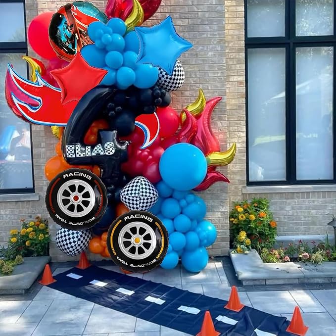 6 pcs Hot Car Themed balloons/Hot Race Car Birthday Party Supplies Baby Shower Party Decorations