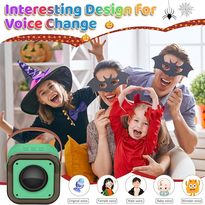 Mini Karaoke Machine for Kids, Girl Toys Gifts, Kids Karaoke Wireless Microphone for 4,5,6,7,8,9,10,11,12 Years Old Boys and Girls Christmas Party Gifts Toys (Dark Green)