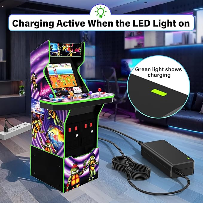 12V Charger for Arcade1up Game Machine, Power Cord AC Adapter for ARCADE1UP Riser Cocktail Table Arcade 1up RYJ0136PAU0 RYJ0136PAU1 RYJ0136PAU2 RYJ0136PAU3 RYJ0136PAU4 RYJ0136PAU5 BIton BI36-120300-U2