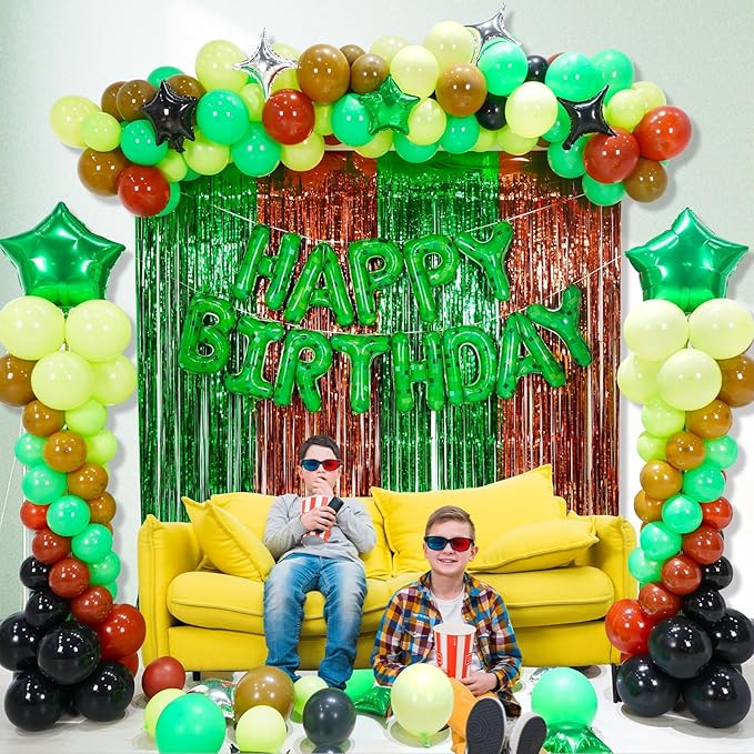 Fineclutter Balloons Column Kit Set 2 Tower Stand, Birthday Party Decoration TNT Pixel Theme Balloon 150PCS