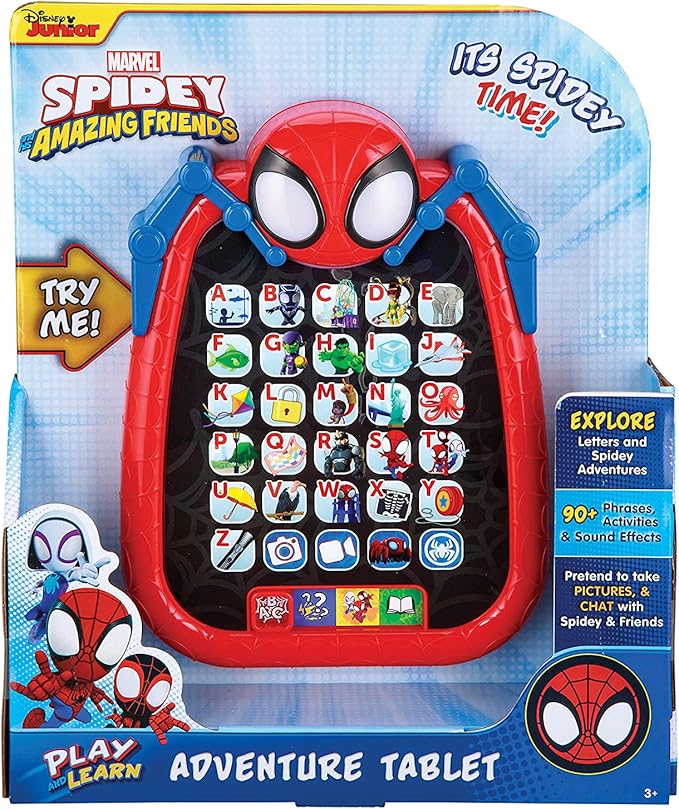 ekids Spidey and His Amazing Friends Kids Tablet for Preschool, Tablet with Educational Games and ABC Learning for Toddlers Aged 3 and Up