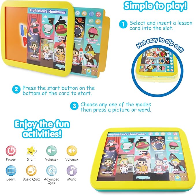 BEST LEARNING INNO PAD Smart Fun Lessons - Educational Tablet Toy to Learn Alphabet, Numbers, Colors, Shapes, Animals, Transport for Toddlers Ages 2 to 5 Years Old | Educational Birthday Gift