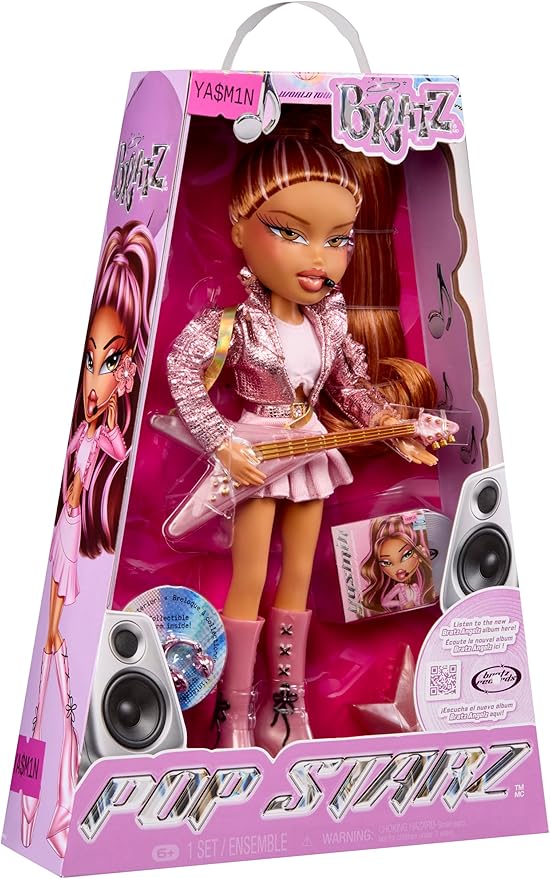 Bratz Pop Starz Yasmin Fashion Doll with Accessories and Charm