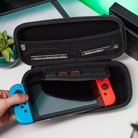 Numskull Teenage Mutant Ninja Turtles Hard Shell Travel Case for Nintendo Switch and OLED Model Console - Fits 10 Games and Switch Accessories