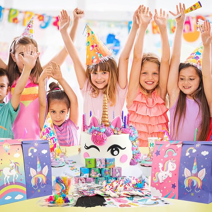 Unicorn Party Favors, 12 Pack Unicorns Birthday Party Supplies - Unicorn Decorations Goodie Bags Fillers for Girls Kids Pinata Fillers