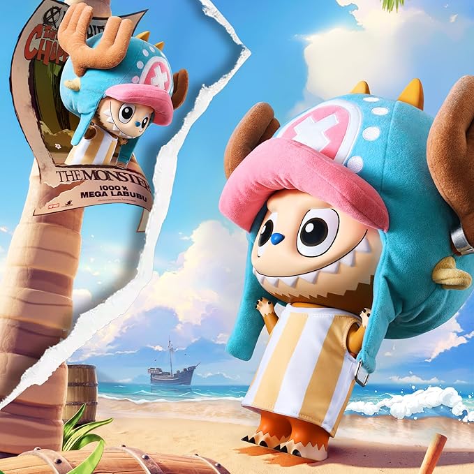 POP MART MEGA LABUBU 400% Tony Tony Chopper 13.8in/35cm Figurine, Toys for Mordern Home Décor, Collectible Art Toy, 1PC