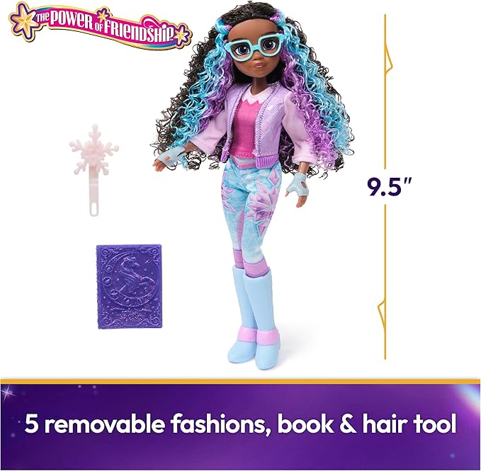 Unicorn Academy, Power of Friendship Layla Doll, Easter Gifts Idea, Dolls & Unicorn Toys for Girls, Includes Book & 5 Fashion Accessories, 9.5”