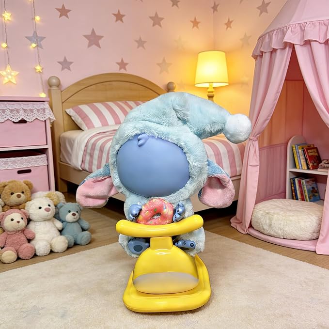 Miniature Furniture Accessories for Labubu 17cm Dolls, Swing Chair/Rocking Horse Compatible with 15cm/17cm Collectible Figures, No Doll (Rocking Horse)