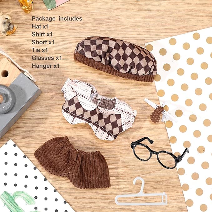 Doll Clothes Set, Doll Outfits Pack for 15-17cm Dolls, Perfect for Play and Display, Accessories for Doll's Collectors (No Dolls) (Vintage)
