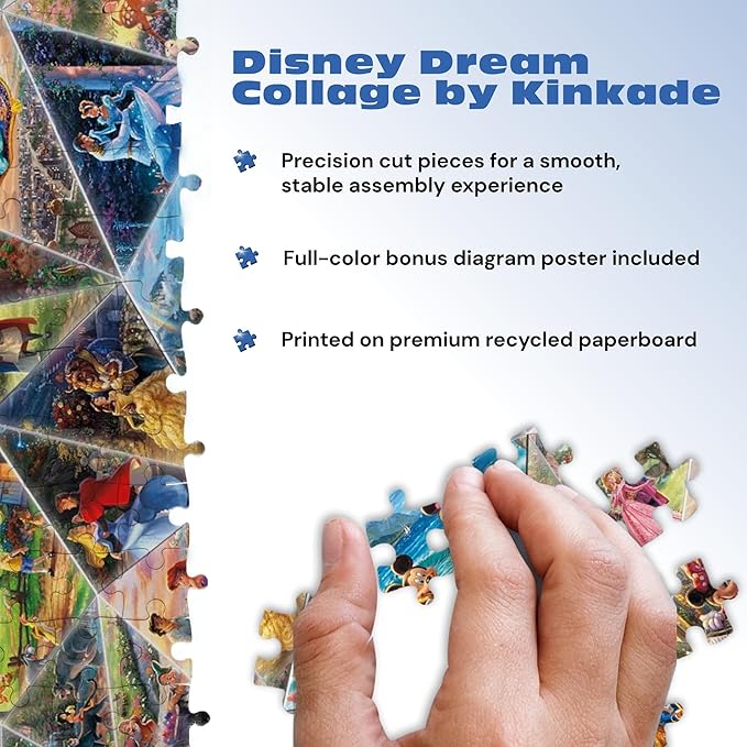 Buffalo Games – Thomas Kinkade Disney Collage Jigsaw Puzzle, 2000 Piece Puzzle for Adults, Disney Art Collection