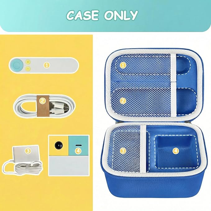 Againmore Case Compatible with Nex Playground Active Play System, Video Game Console Storage Holder Bag with Custom Slots for Device, HDMI Power Cord, Remote Control and Accessories-Blue(Box Only)