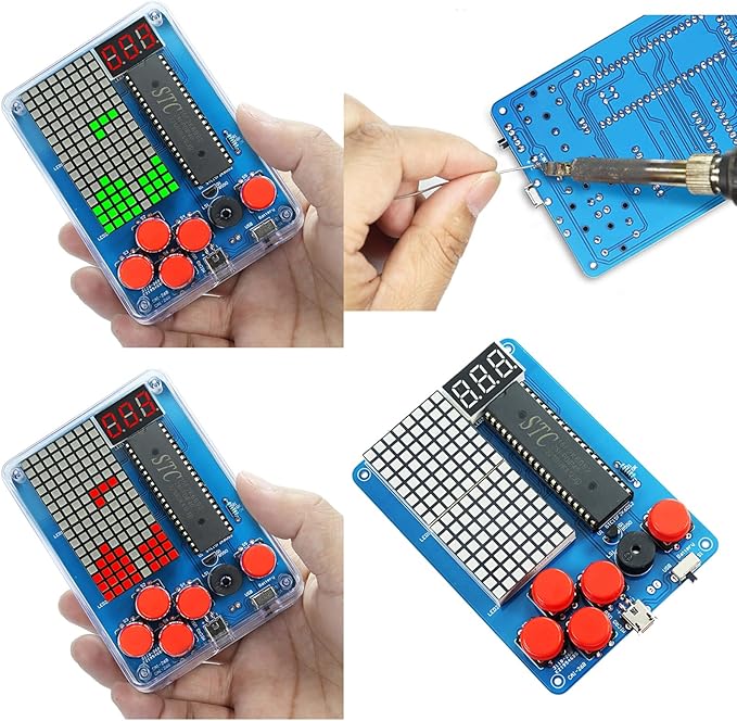 Soldering Kits, DIYer Classical Electronic Soldering 4 Games Including for STEM Projects Family Fun High School Training