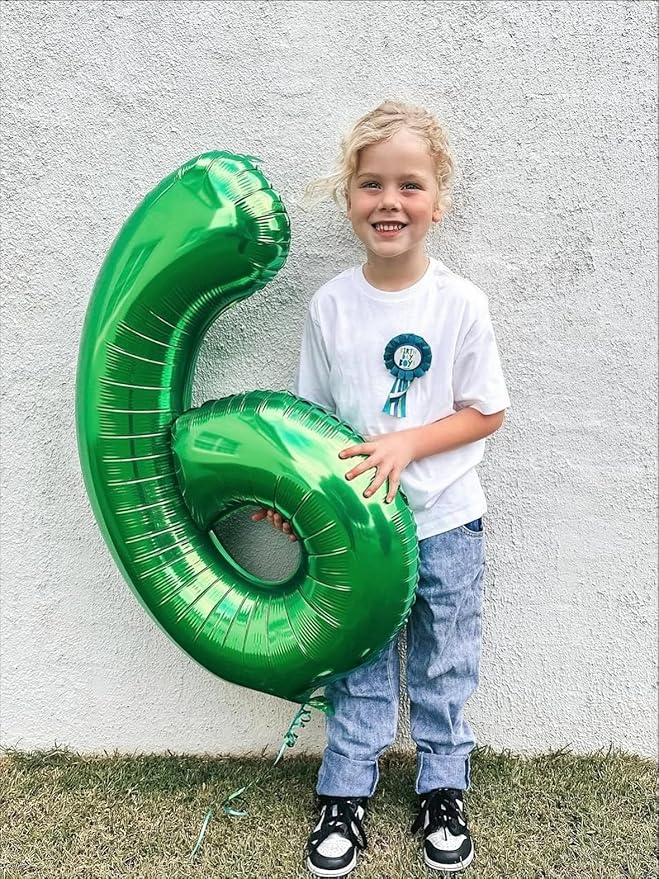 40 Inch Dark Green Number 2 Balloon, Giant 2 Number Balloons for 2nd Birthday Decorations, Party Supplies for Baby Boy Girl, Dark Green Party Decor