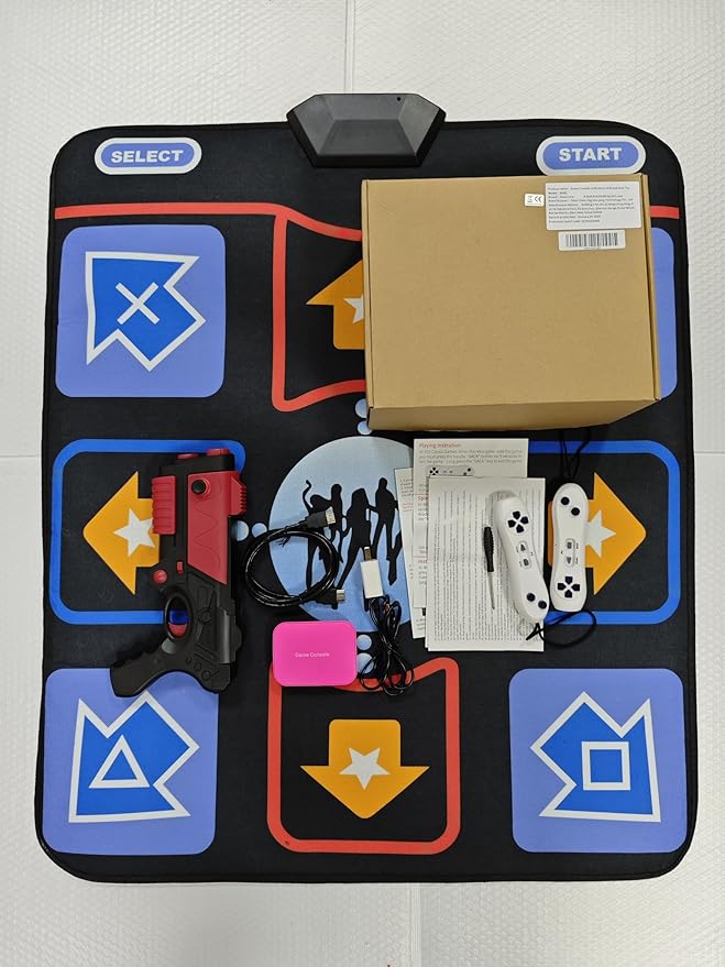 Retro TV Game Console for Kids,Kids TV Games with Dance Mat,with 21 AR Gun Shooting Game, 200+ Dance mat Songs,100+ independently Developed Games, Plug and Play,Giftware for Boys & Girls