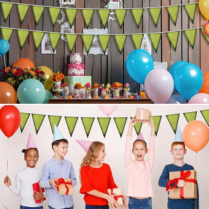 5 Pcs Birthday Pennant Banner Decorations Pre Strung Flag Banner Birthday Party Supplies Decorative Photo Booth Backdrop for Carnival Football Back to School Party Decor(Ogre)