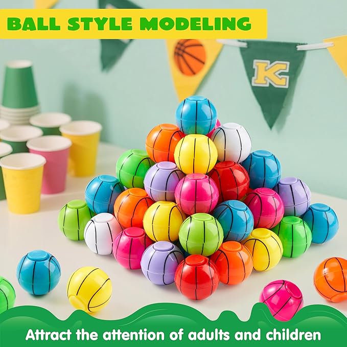 JOYIN 36 Pack Basketball Fidget Spinners for Kids, Basketball Party Favors, Fidget Toys Bulk, Stress Balls, Easter Egg Fillers Goodie Bag Stuffers for Birthday Party, Treasure Box for Classroom