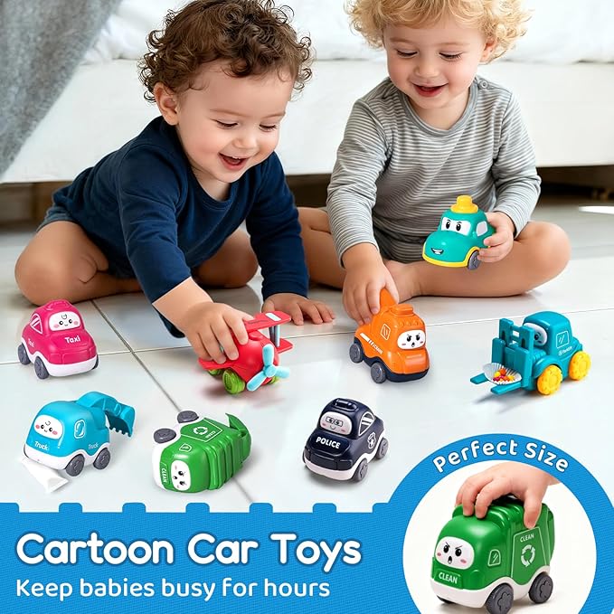 ALASOU 9 PCS Baby Cranes Car Toys for 1 Year Old Boy with Playmat/Storage Bag|1st Birthday Gift Easter Basket Stuffers for Toddler Toys 1-2|Baby Toys 1 Year Old Boy Gifts for Infant 12 18 Months